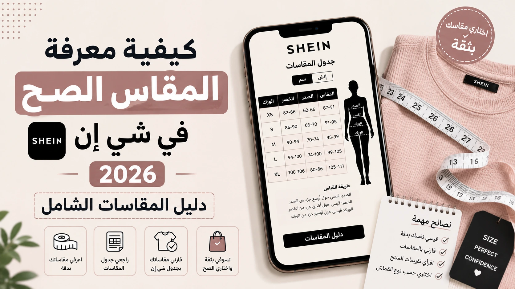 كيفية معرفة المقاس الصح في شي إن 2026 – كيف اختار المقاس الصحيح
