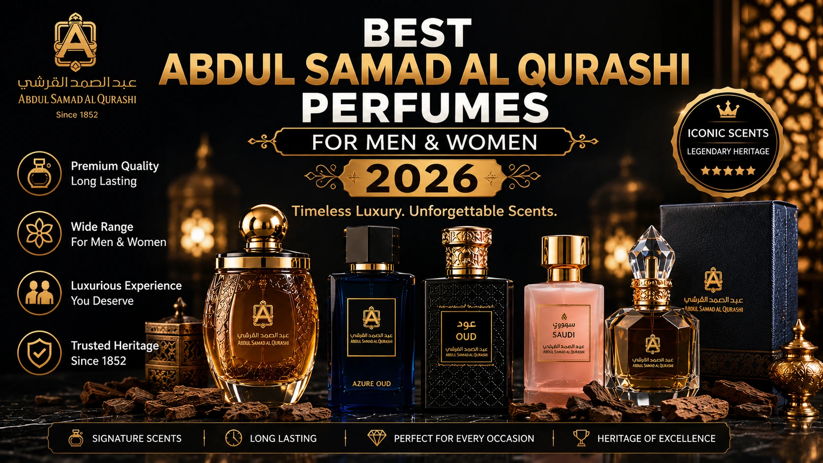 Best Abdul Samad Al Qurashi perfumes 2026 - Qurashi Blend, Al Qurashi Night, and Dehn Oud collections